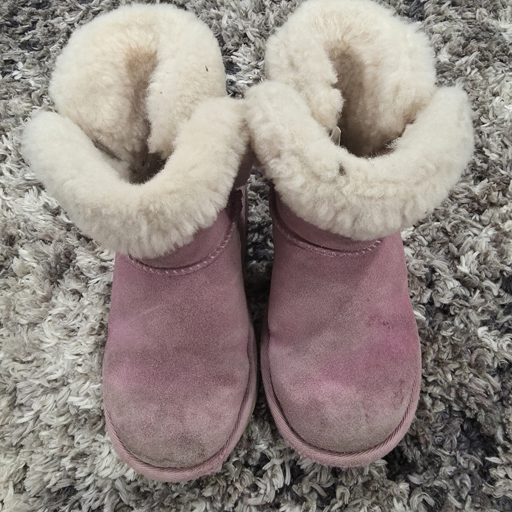 UGG Girls Pink Shearling Boots